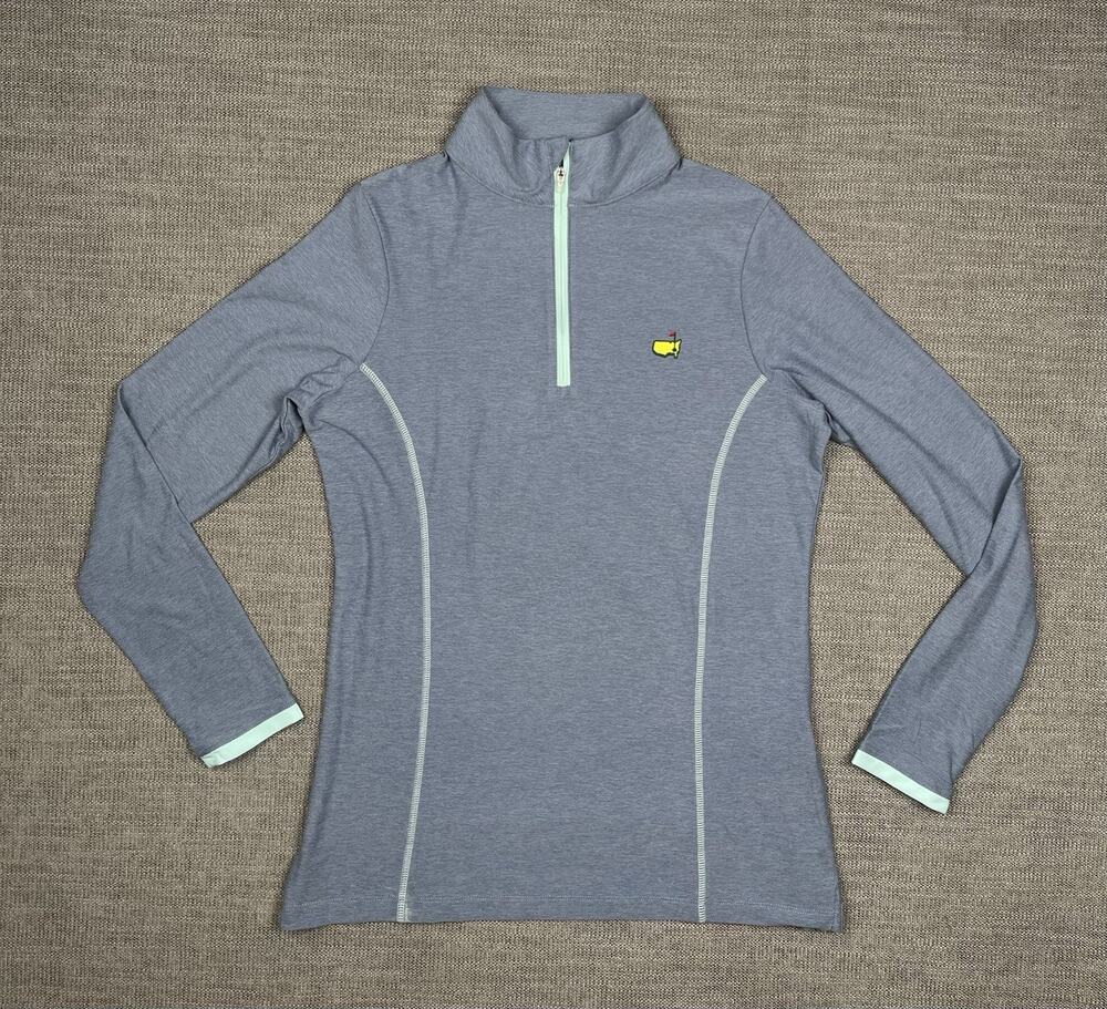 Magnolia Lane Tech Masters Pullover Womens Small Blue Performance 1/4 Zip Golf